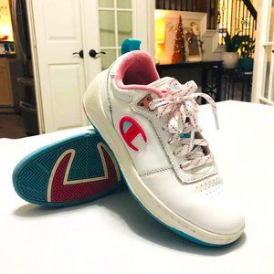 Champion leather sneaker, girls 4Y